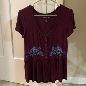 American Eagle babydoll tee